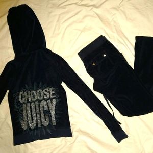 Blue Juicy Couture velour tracksuit